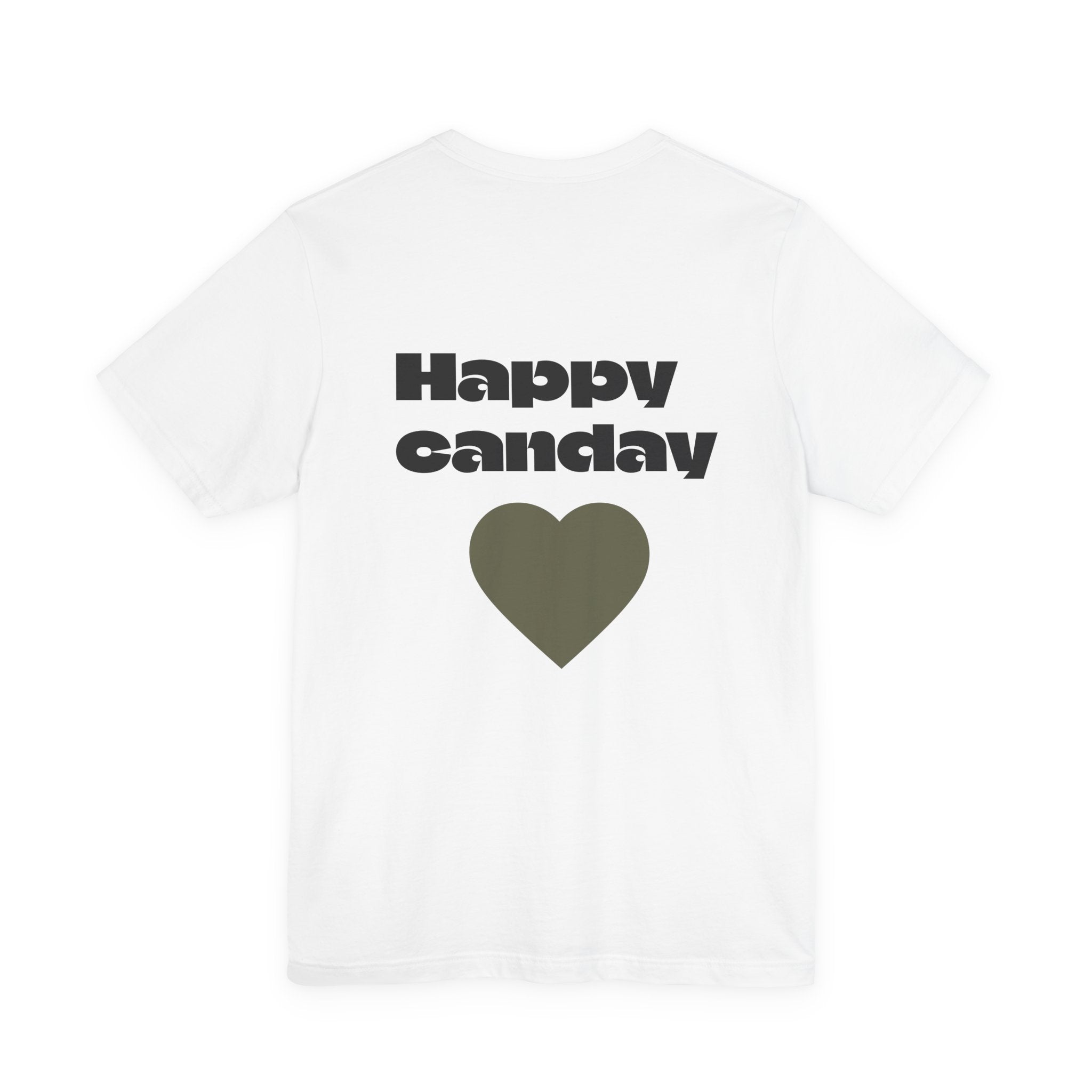 Happy Canday Short Sleeve Tee, Fun Unisex Jersey T-Shirt for Celebrations, Casual Wear, Gift for Friends, Positive Vibes Shirt